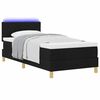 vidaXL LED Box Spring Bed met matras met LED Zwart 100 x 200 cm Stof