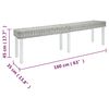 vidaXL Bankje 160x35x45 cm natuurlijk kubu rattan en mahoniehout wit