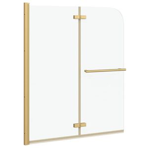 vidaXL Douche Omhulsel Transparant en Goud 120 x 140 cm