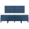 vidaXL Boxspringbed met matras met hoofdeinde Blauw 200 x 200 cm Stof