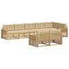 vidaXL Buiten bankenset 8 st Wit en Beige Polyester