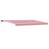 vidaXL Handmatige Luifelhouder met LED's Rood en Wit 4,5 &times; 3,5 m