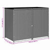 vidaXL Containerberging dubbel 148x77x111 cm poly rattan antraciet