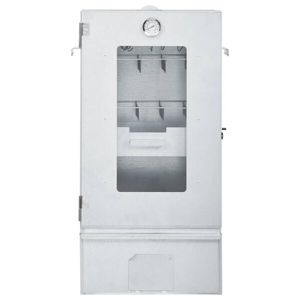 vidaXL BBQ-rookoven met koude rookgenerator gegalvaniseerd staal