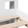 vidaXL Bed met boekenkast zonder matras grenenhout wit 90x200 cm