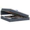 vidaXL LED Opslagbed met Matras Donkergrijs 200 x 200 cm Fluweel