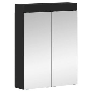 vidaXL Badkamer spiegelkast TULUM Zwart 60 x 16,5 x 78 cm Bewerkt hout