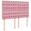 vidaXL Boxspring met matras fluweel roze 140x190 cm