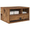 vidaXL Printerstand met lade Oud Hout 40 x 32 x 24 cm Bewerkt hout