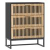 vidaXL Dressoir 60x30x75 cm bewerkt hout zwart