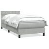 vidaXL Boxspring met matras fluweel lichtgrijs 80x210 cm