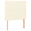 vidaXL Bedframe met hoofdbord kunstleer cr&egrave;mekleurig 90x200 cm