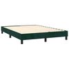 vidaXL Boxspring met matras fluweel donkergroen 140x200 cm