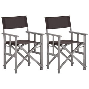 vidaXL Regisseursstoelen 2 st massief acaciahout