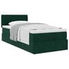 vidaXL Ottoman bed met matras 80x200cm fluweel donkergroen