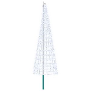 vidaXL Kerstboomverlichting met grondpen en vlaggenmast 300 cm