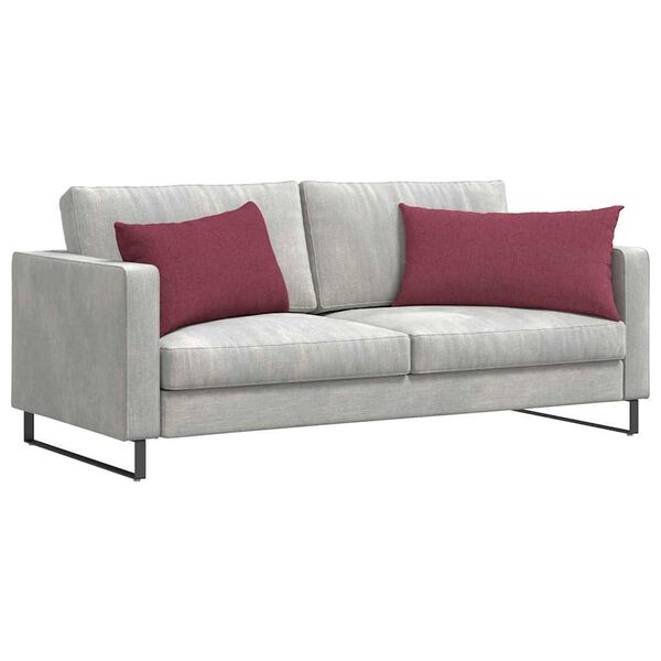 vidaXL Sofa Kussens 2 stuks Wijnrood 80 x 40 cm Stof