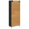 vidaXL Highboard met lade Zwart Eiken 69,5 x 34 x 180 cm Bewerkt hout
