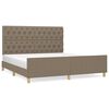 vidaXL Bedframe zonder matras stof taupe 160x200 cm
