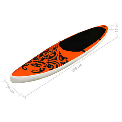vidaXL Stand Up Paddleboardset opblaasbaar 305x76x15 cm oranje
