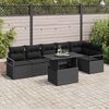 vidaXL Tuin Sofa Set met opslag 7 pcs Zwart poly rattan
