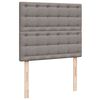 vidaXL Boxspring met matras stof taupe 120x190 cm