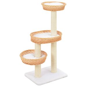 vidaXL Kattenkrabpaal met sisal krabpaal natuurlijk wilgenhout