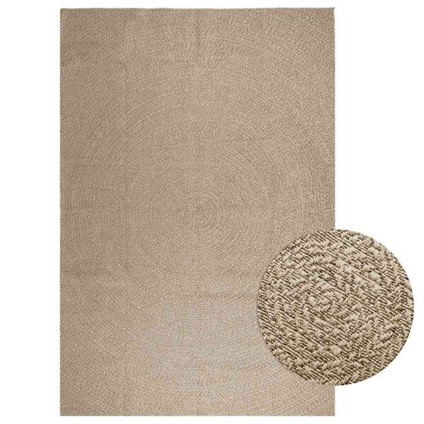 vidaXL Vloerkleed ZIZUR beige binnen en buiten 240x340 cm jute look