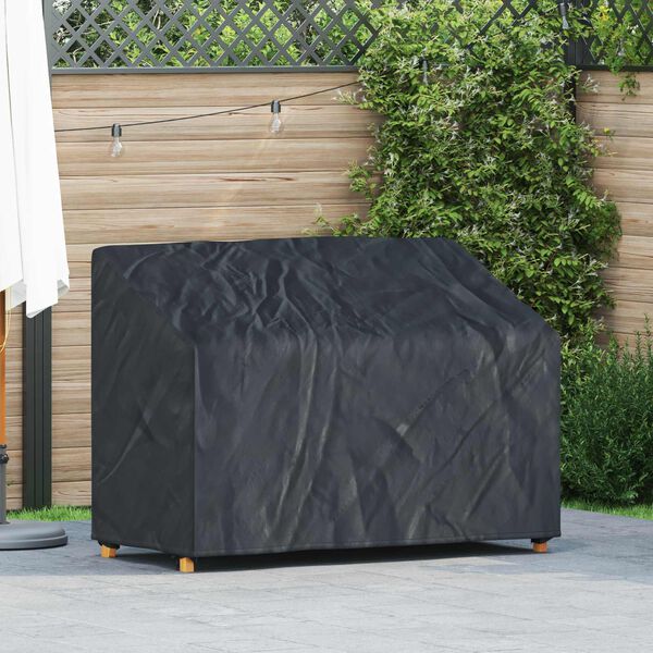 vidaXL Tuinbankhoes Zwart 134 x 70 x 65 / 94 cm 210D stof