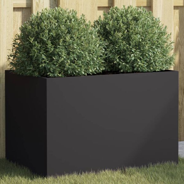 vidaXL Plantenbak 62x40x39 cm staal zwart