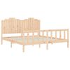 vidaXL Bedframe met hoofdbord massief hout 180x200 cm