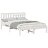 vidaXL Bedframe met hoofdeinde Wit 120 x 200 cm Massief grenenhout