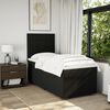 vidaXL Boxspring met matras stof zwart 100x200 cm