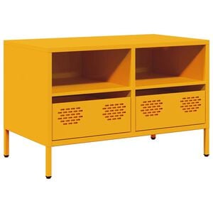 vidaXL Tv-meubel 68x39x43,5 cm koudgewalst staal mosterdgeel