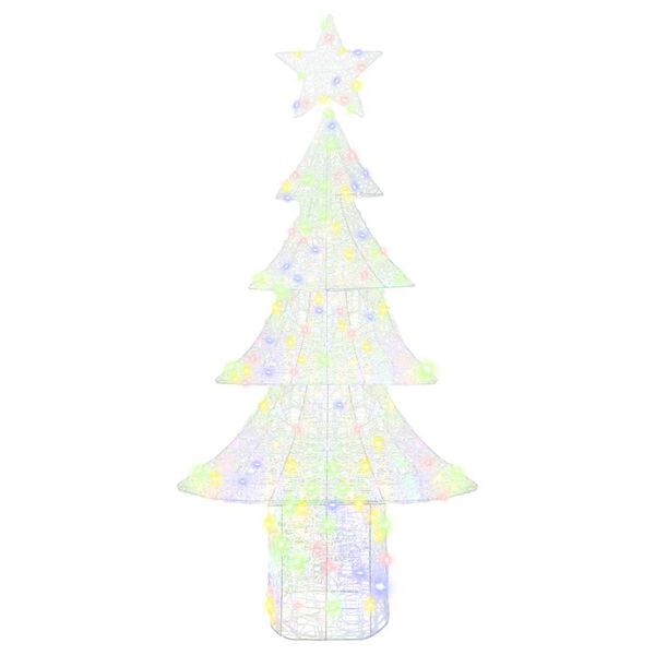 vidaXL Kerstboom met 240 LED Multikleur 180 cm Acryl