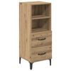 vidaXL Dressoir artisanaal eikenkleurig 34 x 34.5 x 90 cm Bewerkt hout