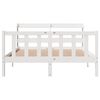 vidaXL Bedframe zonder matras massief grenenhout wit 120x200 cm