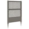 vidaXL Trellis met Spike PP Grijs