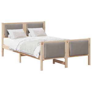 vidaXL Bedframe met hoofdeinde Taupe 120 x 200 cm Stof