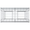 vidaXL Gabion Verhoogd Bed Zilver 100 x 50 x 80 cm