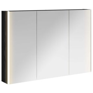 vidaXL Badkamer spiegelkast Zwart Eiken 103,5 x 15,5 x 70 cm