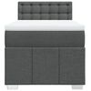 vidaXL Boxspring met matras stof donkergrijs 80x200 cm