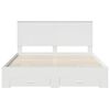 vidaXL Bedframe met hoofdeinde met lade Wit 160 x 200 cm Bewerkt hout