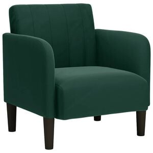 vidaXL Fauteuil met armleuningen 54 cm fluweel donkergroen
