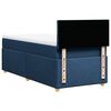vidaXL Boxspring met matras stof blauw 100x200 cm