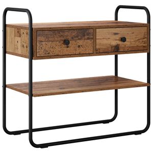 vidaXL Consoletafel Oud hout 80 x 40 x 75 cm Bewerkt hout