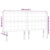vidaXL Hoofdbord LED 160x5x118/128 cm stof blauw