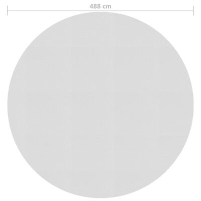 vidaXL Zwembadfolie solar drijvend 488 cm PE grijs
