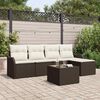 vidaXL Tuin Sofa Set Bruin poly rattan