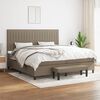 vidaXL Boxspring met matras stof taupe 200x200 cm